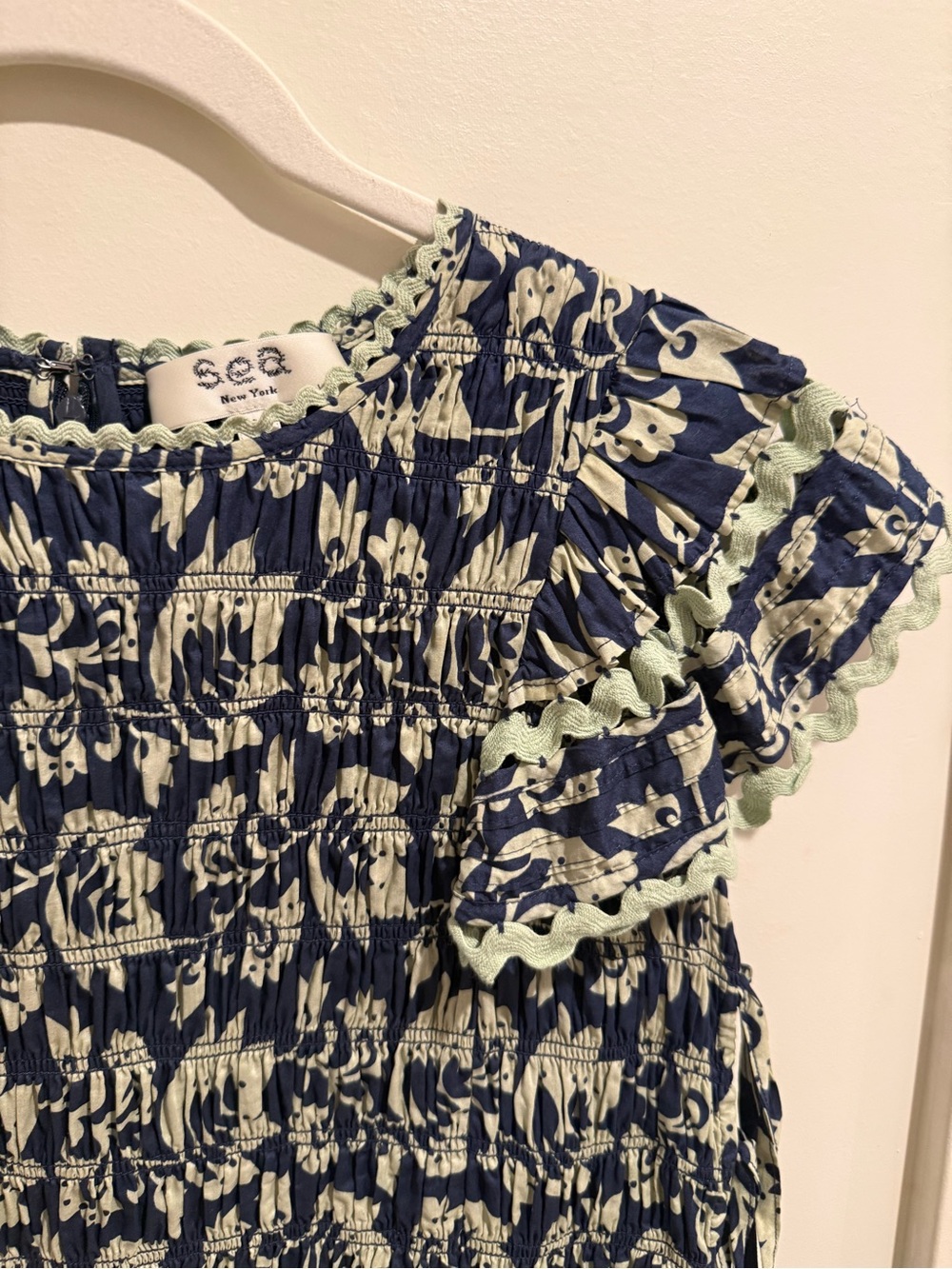 Sea New York Navy and Cream Floral Mini Dress - Picture 2 of 3